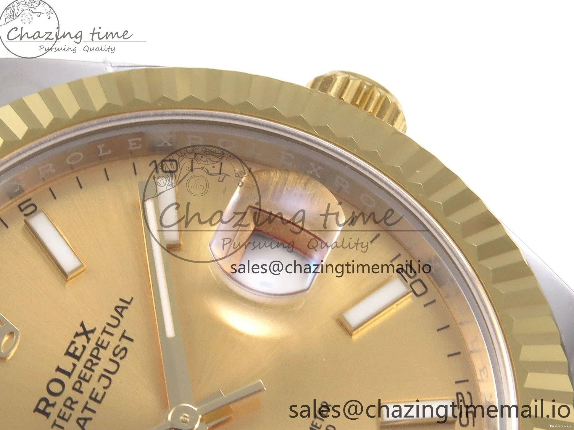 1220 Vibrant DateJust 41 126333 EWEF Best Edition YG Stick Dial on SS YG Jubilee Bracelet A 990